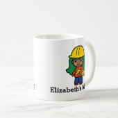 Mug Futur Architecte/Ingénieur fille en Casquette dur (Devant droit)