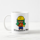 Mug Futur Architecte/Ingénieur fille en Casquette dur (Gauche)