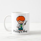Mug Futur Barbier / Coiffeur Garçon avec ciseaux (Gauche)