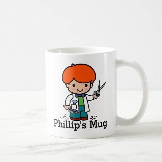 Mug Futur Barbier / Coiffeur Garçon avec ciseaux (Droite)