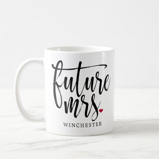 Mug Futur Black Script de Mme Modern Brushed (Gauche)