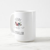 Mug Futur Cadeau de Fiançailles Personnalisé de Mme, F (Devant gauche)