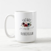 Mug Futur Cadeau de Fiançailles Personnalisé de Mme, F (Gauche)