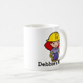 Mug Futur entrepreneur fille avec marteau et corde (Devant droit)