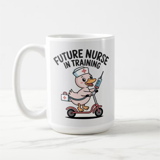 Mug Futur infirmier en formation Canard mignon (Gauche)