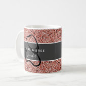 Mug Futur Infirmière Rose Médicale Nom de la Parties s (Devant gauche)