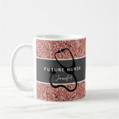 Mug Futur Infirmière Rose Médicale Nom de la Parties s (Gauche)