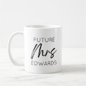 Mug Futur Madame Custom Nom Mariée Pour Devenir Fiancé (Gauche)