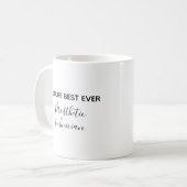 Mug Futur meilleur jamais prothétique typographie de t (Devant gauche)