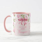 Mug Futur Mme | Baby Shower Coquette Rose Thé (Gauche)
