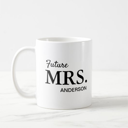 Mug Futur Mme Newly Engaged Bride (Gauche)