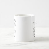 Mug Futur Mme Noir Script Moderne Mariage Personnalisé (Centre)