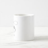 Mug Futur Mme Nom Mariée moderne Noir et blanc (Centre)
