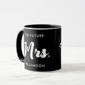 Mug Futur Mme Nom Se Marier Noir Blanc (Devant gauche)