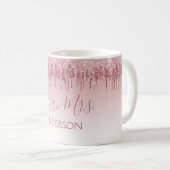 Mug Futur Mme Rose Gold - Mariée Parties scintillant r (Devant droit)