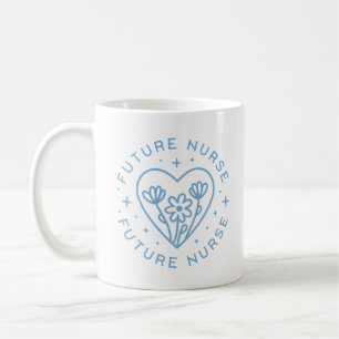 Mug Futur motivation de l'infirmière étudiant bleu est