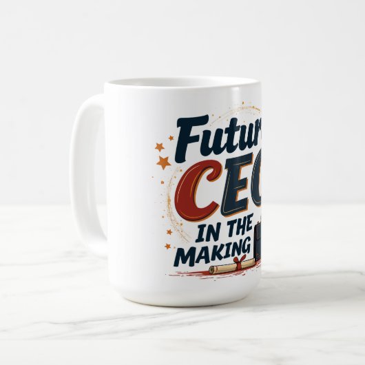 Mug Futur PDG dans la construction (Devant gauche)