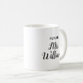 Mug Futur personnalisé Mme Gift pour mariée Nouvelle f (Devant droit)