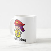 Mug Futur pompier Fille avec Ax et Hose (Devant gauche)
