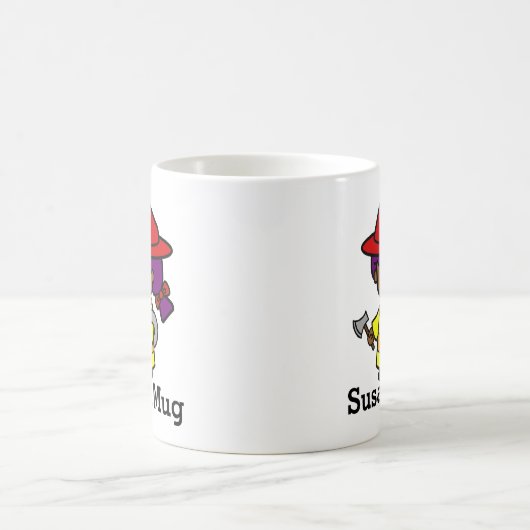 Mug Futur pompier Fille avec Ax et Hose (Centre)