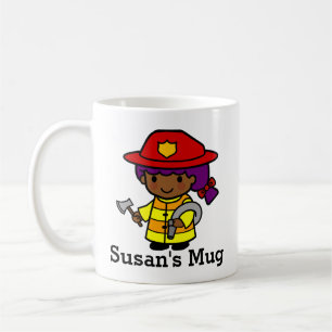 Mug Futur pompier Fille avec Ax et Hose