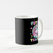 Mug Futur professeur de licorne mignonne Création de c (Devant droit)