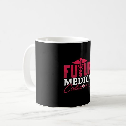 Mug Futur programmeur de codage ICD Coder Médicale Cad (Devant gauche)