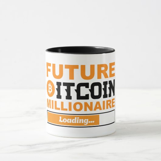 Mug Future Bitcoin millionnaire Chargement (Centre)