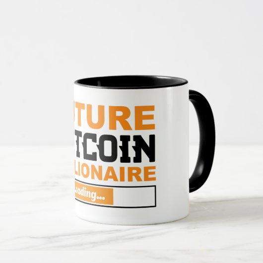 Mug Future Bitcoin millionnaire Chargement (Devant droit)