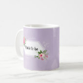 Mug Future bride aquarelle florale shower de mariage c (Devant gauche)