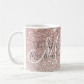 Mug Future le nom de Gold Glitter Monogram de Mme Rose (Gauche)