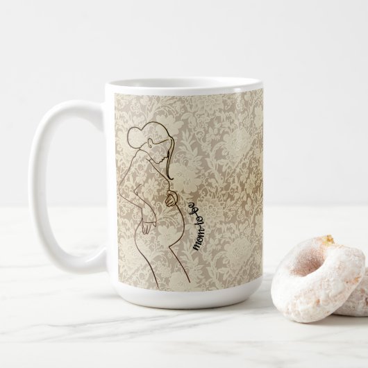 Mug Future Maman Fausse Dentelle (Avec donut)