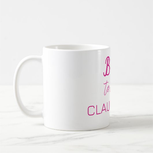 Mug Future mariée Nom cœur rouge (Gauche)