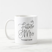 Mug Future Mme Black Modern Script Mariage personnalis (Gauche)