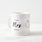 Mug Future Mme Blush Pink White Gold Diamond Script (Devant gauche)