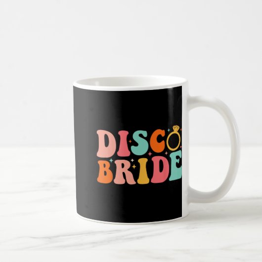 Mug Future Mme Disco Mariée Rétro Groovy Enterrement d (Droite)