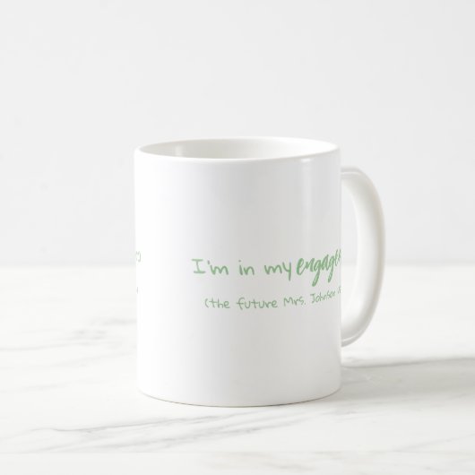 Mug Future Mme, Ère de fiançailles de la mariée (Devant droit)