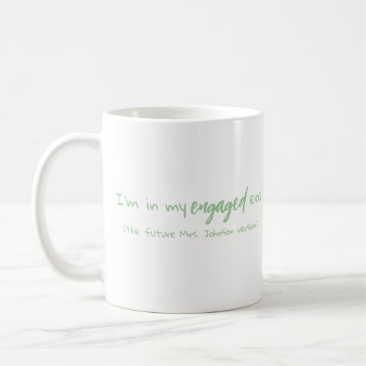 Mug Future Mme, Ère de fiançailles de la mariée (Gauche)