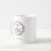 Mug Future Mme Floral Wreath Personalized (Devant gauche)