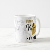 Mug Future Mme Gold Heart et marbre (Devant droit)