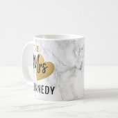 Mug Future Mme Gold Heart et marbre (Devant gauche)