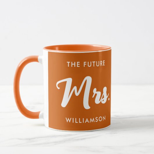Mug Future Mme Nom de Famille Enterrement de Vie de Je (Gauche)