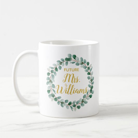 Mug Future Mme personnalisée Fiançailles Mariée à Veni (Gauche)