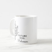 Mug Future Mme personnalisée Nom de future mariée (Devant gauche)