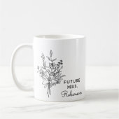 Mug Future Mme personnalisée Nom de future mariée (Gauche)
