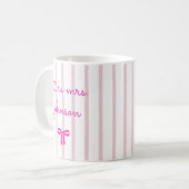 Mug Future Mme personnalisée rayure fiancée future mar (Devant gauche)