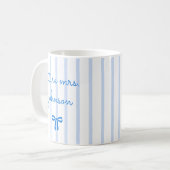 Mug Future Mme personnalisée Stripe Fiancée à être (Devant gauche)