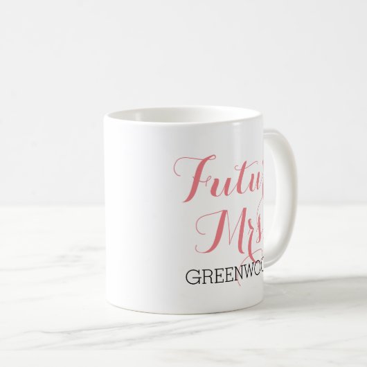 Mug Future Mme Pink Script (Devant droit)