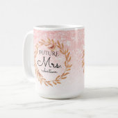 Mug Future Mme Rose Gold Pink Parties scintillant Fête (Devant gauche)