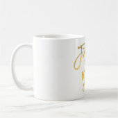 Mug FUTURE MRS. Gold Modern Script Nom personnalisé (Gauche)